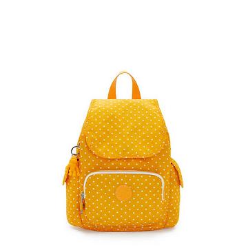 Kipling City Pack Mini Printed Rygsække Gul | DK 1495AH